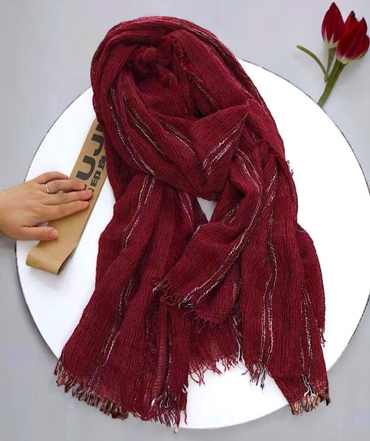 women soft cotton hemp scarf head wrap