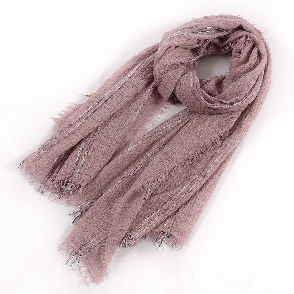 Women Soft Cotton Hemp Scarf Shawl Long Scarves, Scarf and Wrap, Head Scarves