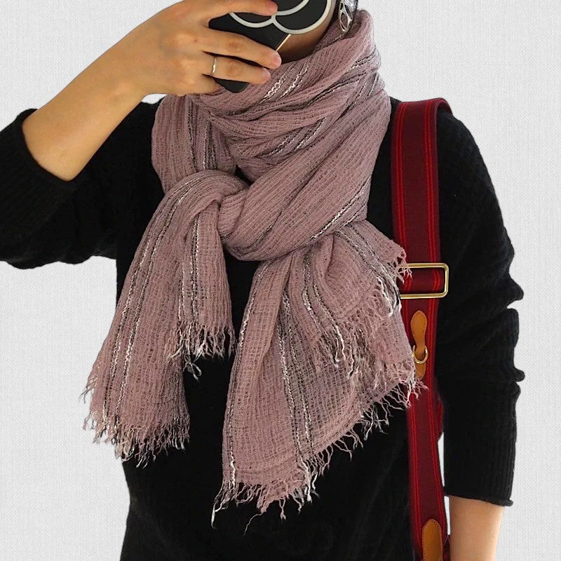 Women Soft Cotton Hemp Scarf Shawl Long Scarves, Scarf and Wrap, Head Scarves