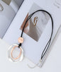 Long Sweater Necklace for Women Pendant Necklace Hammered Loop