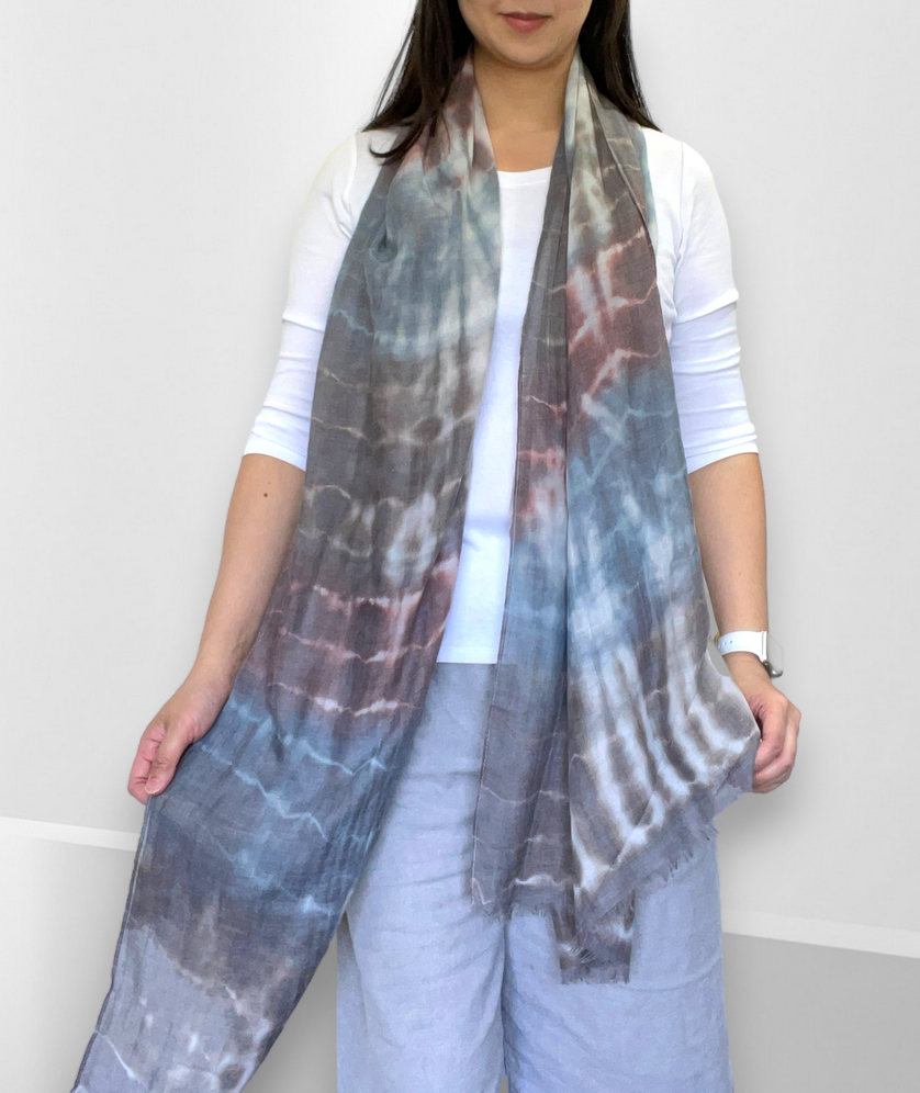 Scarf Soft Lightweight Tie Dye Multicolour