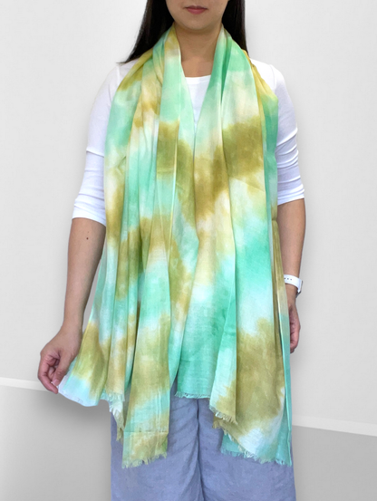 Scarf Soft Lightweight Tie Dye Multicolour