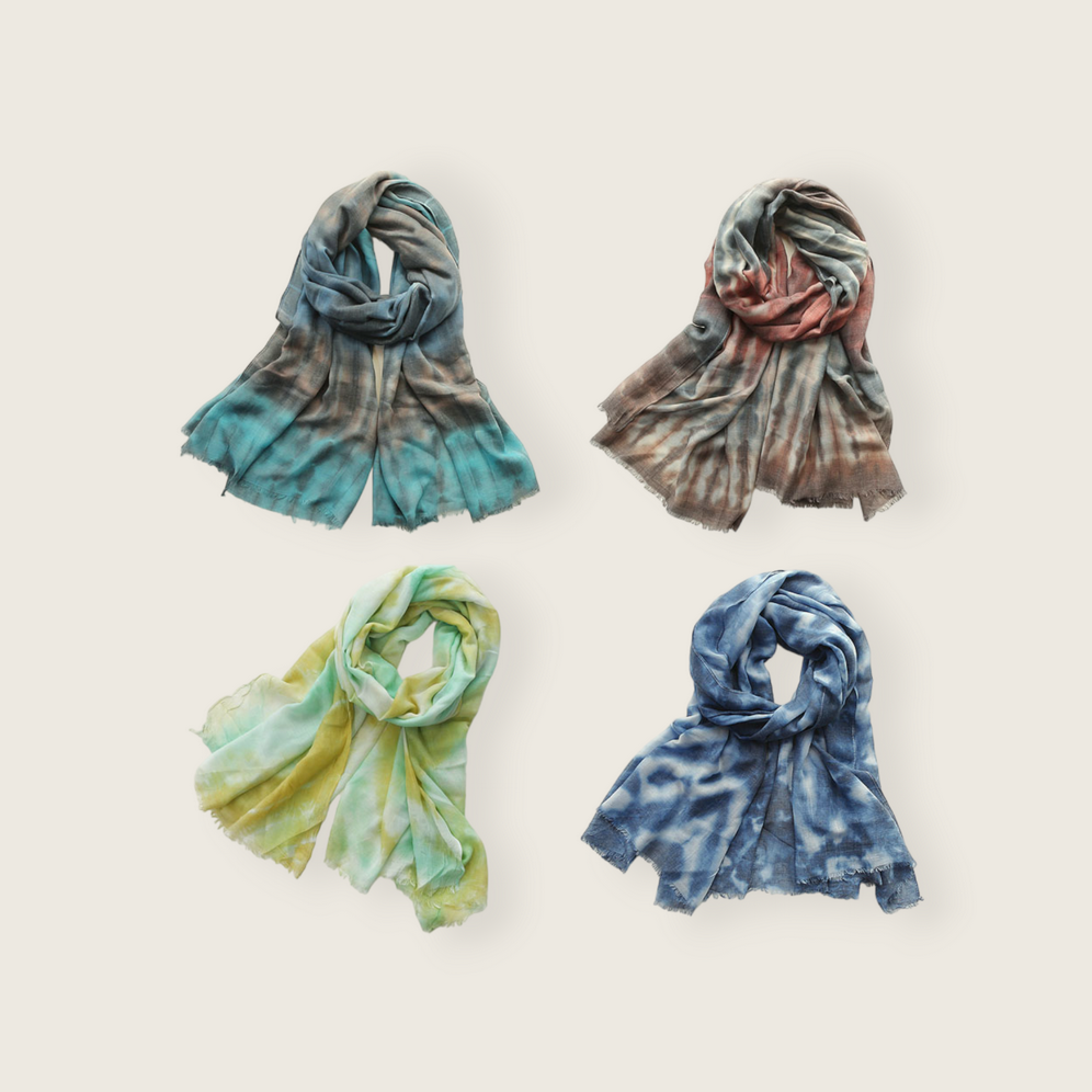 Scarf Soft Lightweight Tie Dye Multicolour