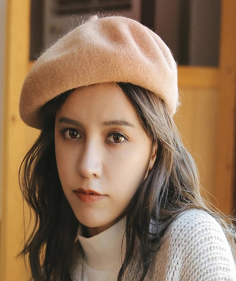 Wool Blend French Beret Hat for Men and Women Plain – Pika  display picture 1