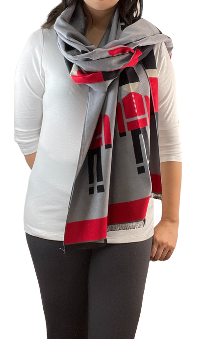 Cashmere Pashmina Wrap Shawl Stole for Women Reversible Nutcracker Print