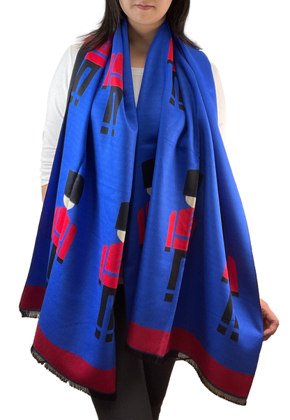 Cashmere Pashmina Wrap Shawl Stole for Women Reversible Nutcracker Print