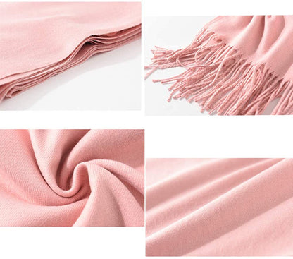 Winter Cashmere Wool Scarf Pashmina Shawl Wrap for Women