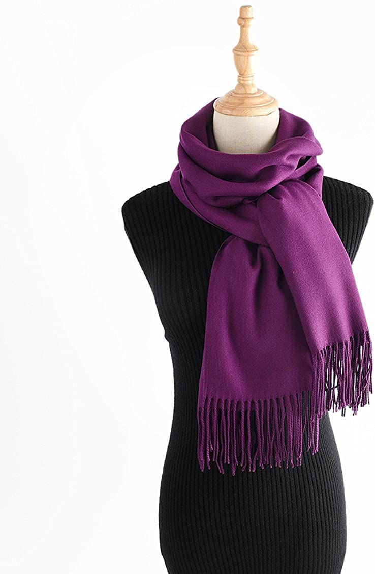 Winter Cashmere Wool Scarf Pashmina Shawl Wrap for Women