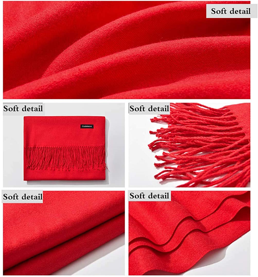 Winter Cashmere Wool Scarf Pashmina Shawl Wrap for Women