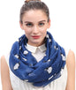 Lightweight Circle Infinity Scarves Penguin Print Shawl Wrap Scarf For Women