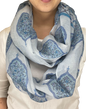 Lightweight Circle Infinity Scarves Vintage Floral Shawl Wrap Scarf For Women