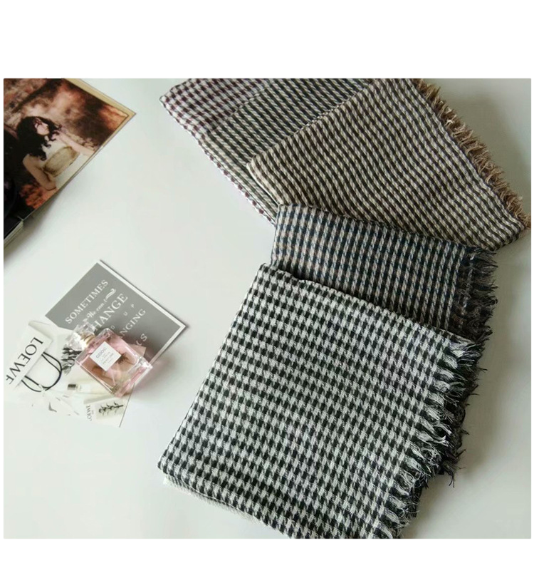 Scarf For Women And Men Lightweight Long Soft Houndstooth Plaid