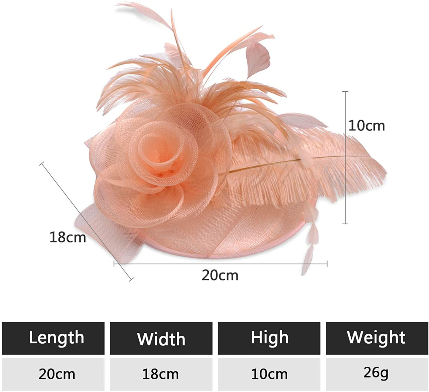 Women's Fascinator Vintage Bridal Wedding Veil Lace Feather Mesh Costume Headpiece