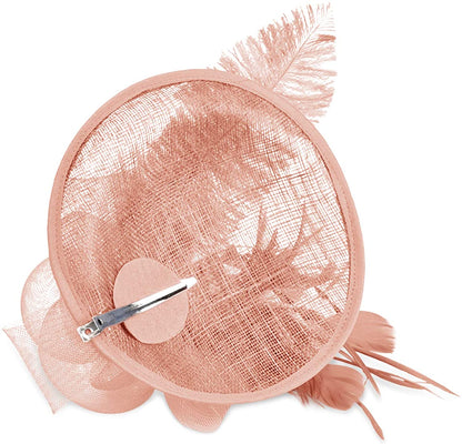 Women's Fascinator Vintage Bridal Wedding Veil Lace Feather Mesh Costume Headpiece