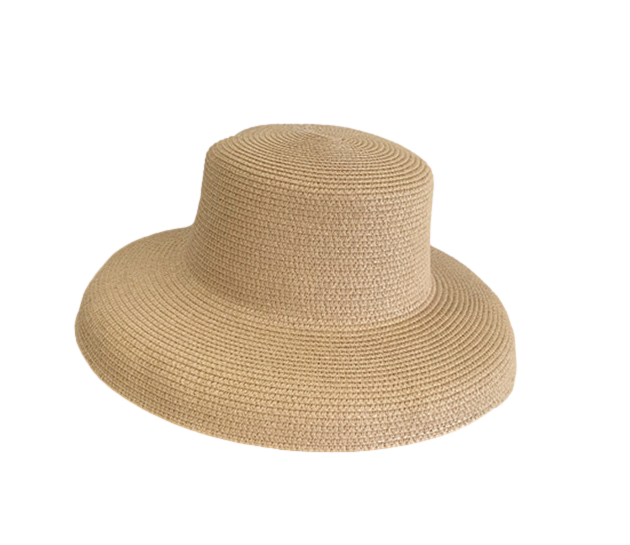 Women Wide Brim Summer Straw Sun Hat Crushable Beach Sun Hat for Ladies Travel Solid Plain Curved Brim