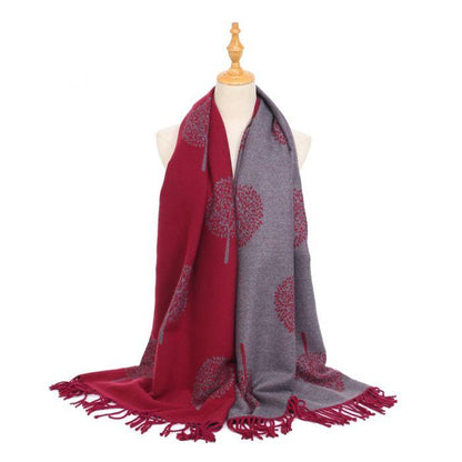 Cashmere Pashmina Shawls, Winter Reversible Blanket Scarves For Women Tree of Life