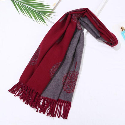 Cashmere Pashmina Shawls, Winter Reversible Blanket Scarves For Women Tree of Life