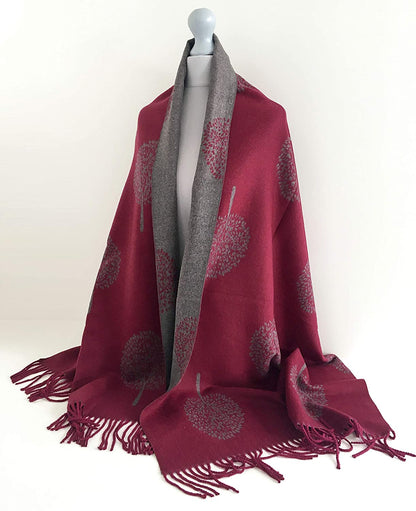 Cashmere Pashmina Shawls, Winter Reversible Blanket Scarves For Women Tree of Life