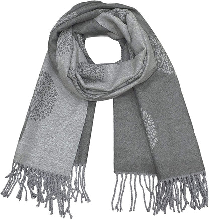 Cashmere Pashmina Shawls, Winter Reversible Blanket Scarves For Women Tree of Life