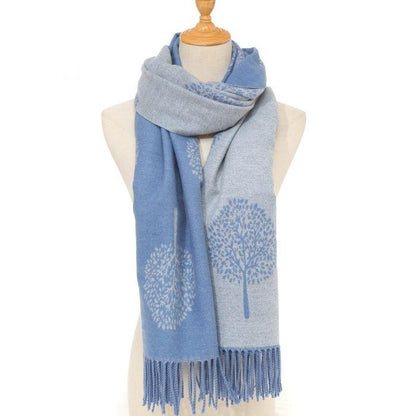 Cashmere Pashmina Shawls, Winter Reversible Blanket Scarves For Women Tree of Life