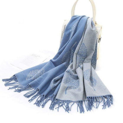 Cashmere Pashmina Shawls, Winter Reversible Blanket Scarves For Women Tree of Life