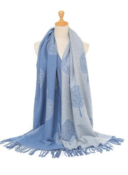 Cashmere Pashmina Shawls, Winter Reversible Blanket Scarves For Women Tree of Life