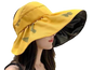 Women Wide Brim Summer Sun Hat Lightweight Foldable Beach Sun Hat for Ladies Travel Roll up Ponytail Visor Butterfly